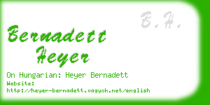 bernadett heyer business card